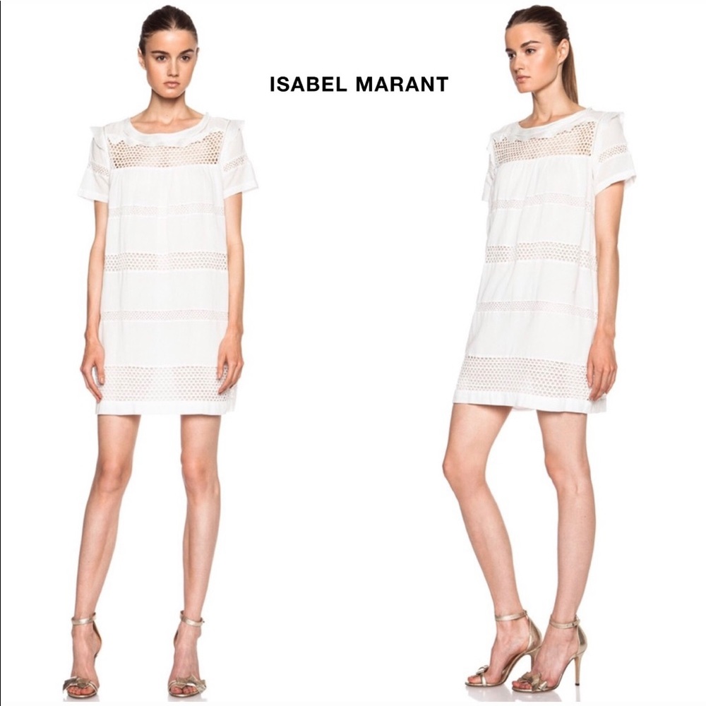 ISABEL MARANT - Caleen Eyelet Silk Cotton dress